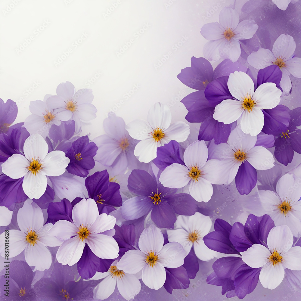 Abstract spring background with purple flowers Abstract spring background with purple flowers