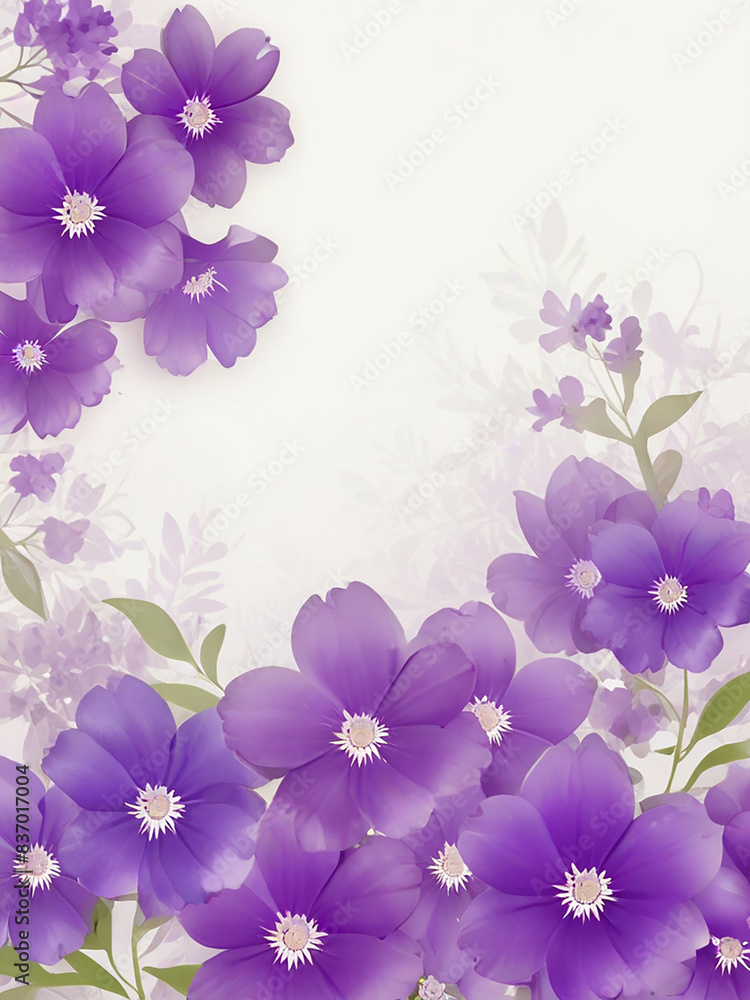 Abstract spring background with purple flowers Abstract spring background with purple flowers