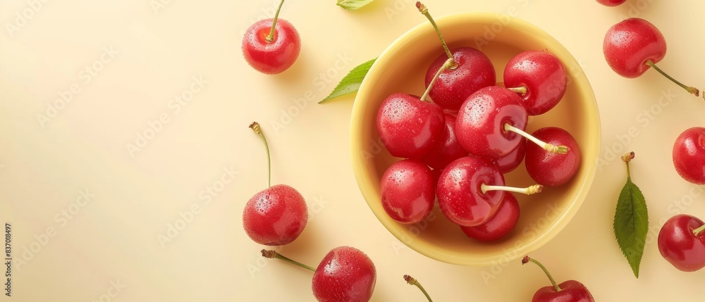 Ripe fresh cherry berries Ripe fresh cherry berries