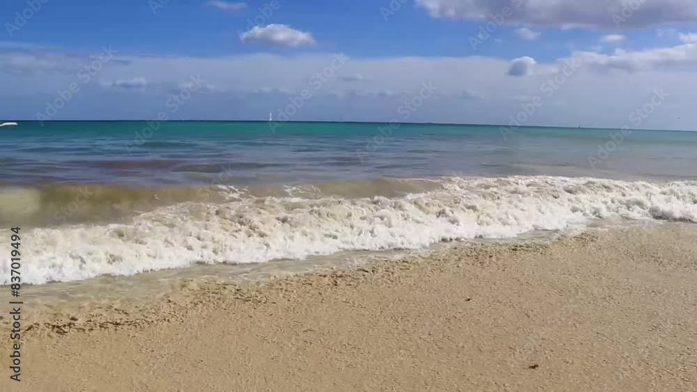 Tropical Caribbean beach clear turquoise water Playa del Carmen Mexico. Tropical Caribbean beach clear turquoise water Playa del Carmen Mexico.