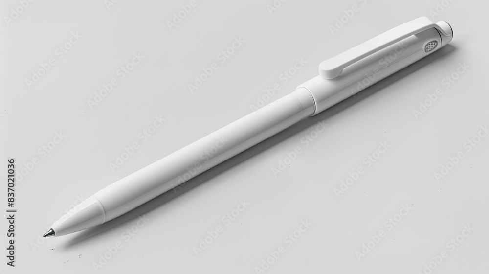 White backdrop and blank White pen, empty mock up White backdrop and blank White pen, empty mock up