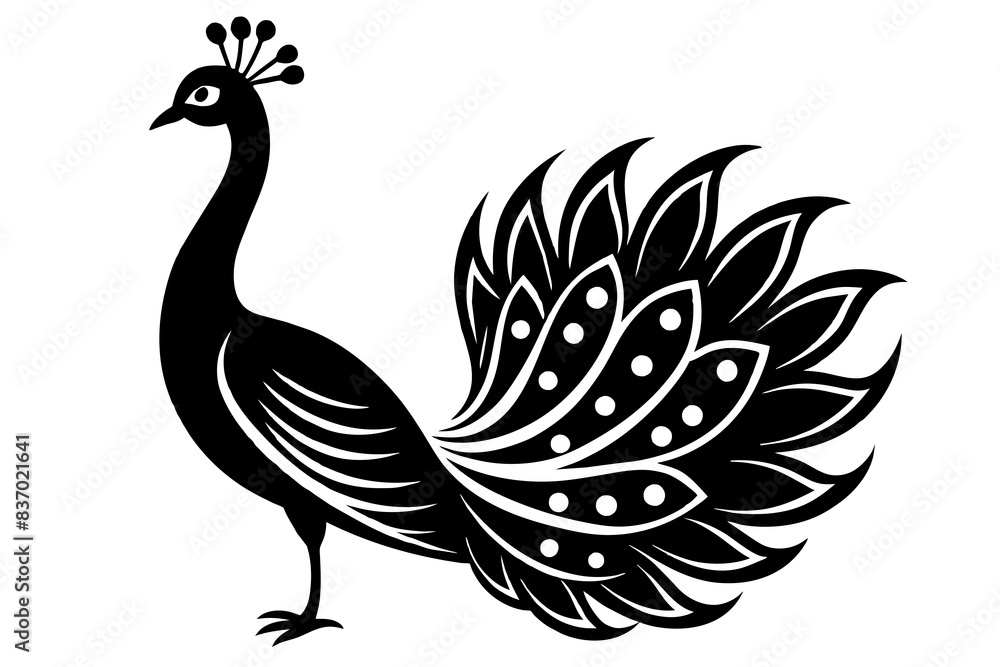 peacock silhouette vector illustration peacock silhouette vector illustration
