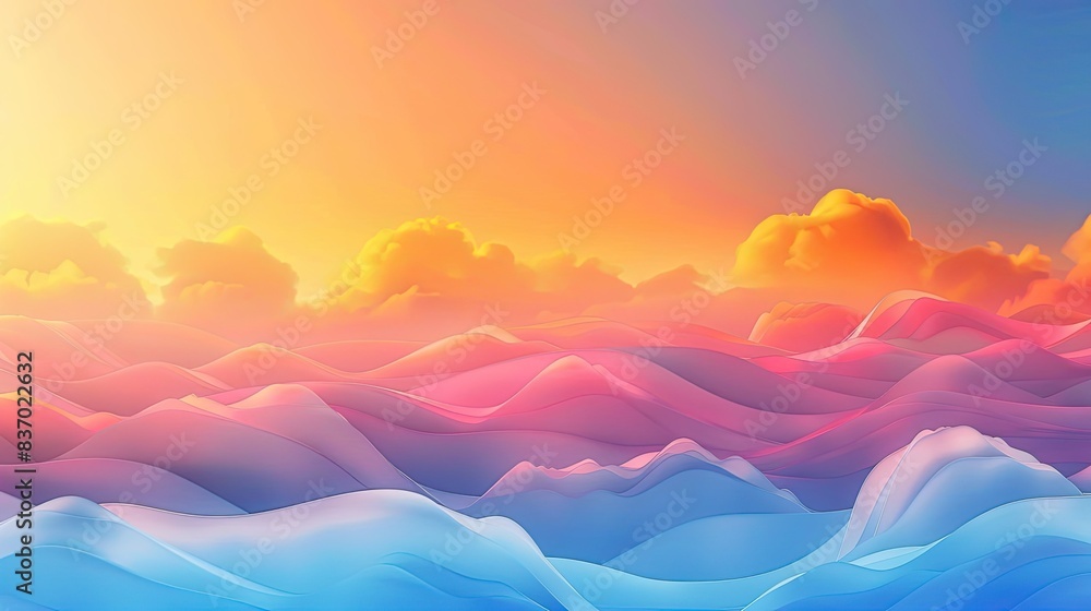 Abstract sky background with colorful gradient waves Abstract sky background with colorful gradient waves