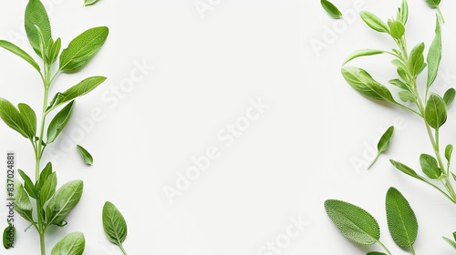 White backdrop  herb isolated on white clean backgrounds