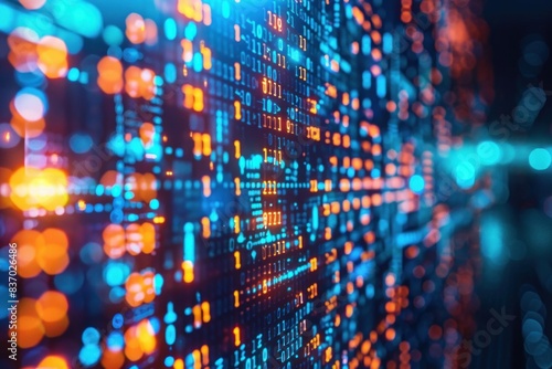 Wallpaper Mural Abstract Technology Background Illustrating the Concept of Big Data and Information Flow Torontodigital.ca