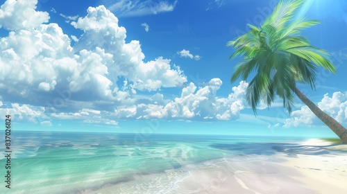 A tropical beach paradise