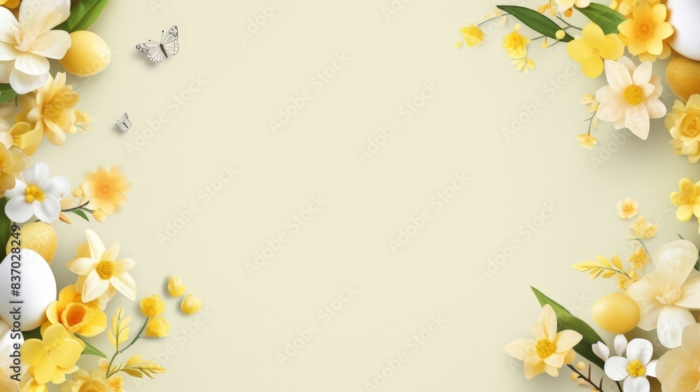 Easter poster template with large copy space for text Easter poster template with large copy space for text