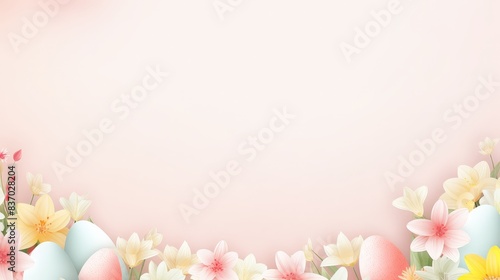 Easter poster template with large copy space for text
