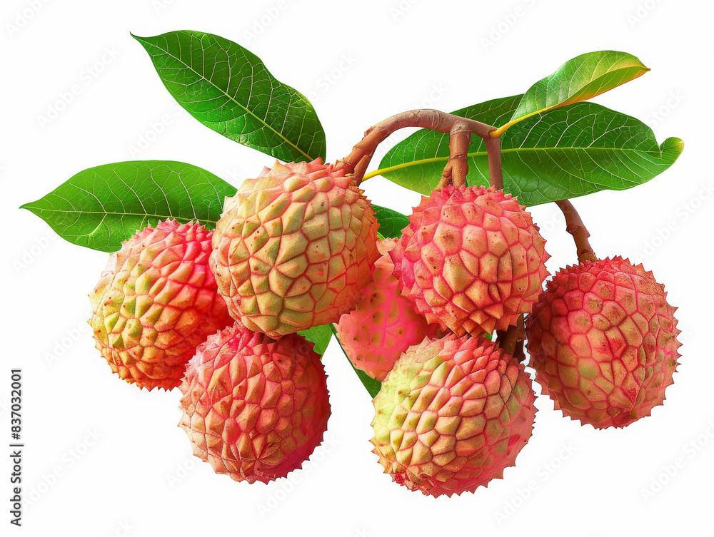 A bunch of freshly picked lychees in perfect condition, green fruit concept. Collection of red lychee fruits isolated on white background, fresh red lychee or lychee fruit PNG file on white background A bunch of freshly picked lychees in perfect condition, green fruit concept. Collection of red lychee fruits isolated on white background, fresh red lychee or lychee fruit PNG file on white background