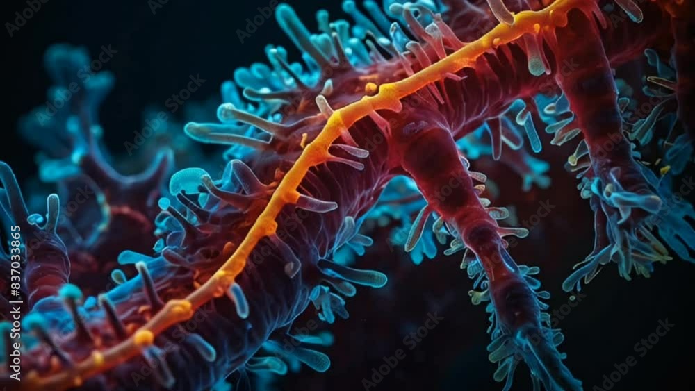 close-up image of a microscopic virus structure. overlay 4k virtual video animation background close-up image of a microscopic virus structure. overlay 4k virtual video animation background