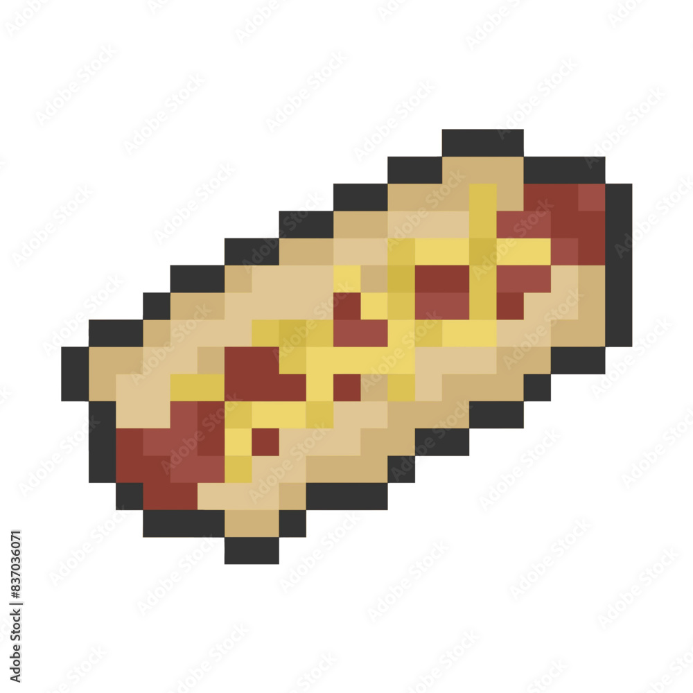 Fototapeta premium hotdog pixel art for dynamic digital projects and designs.