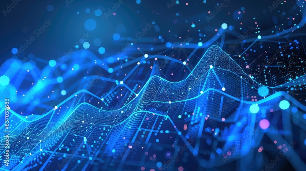 Abstract graphs illustrating market growth and trends Abstract graphs illustrating market growth and trends