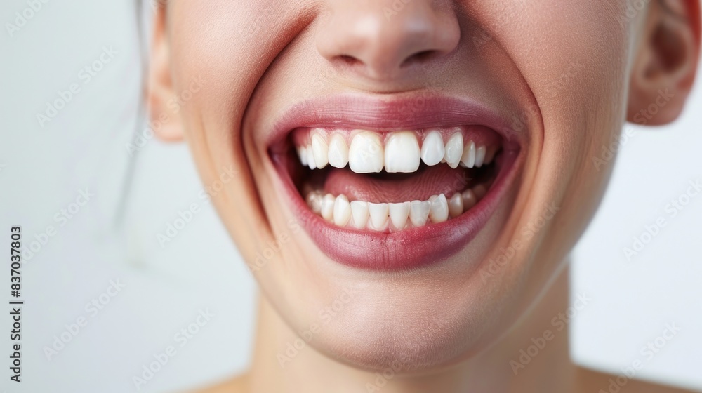 A high-resolution image of a person laughing heartily, showing teeth, isolated on a white background with clipping path A high-resolution image of a person laughing heartily, showing teeth, isolated on a white background with clipping path