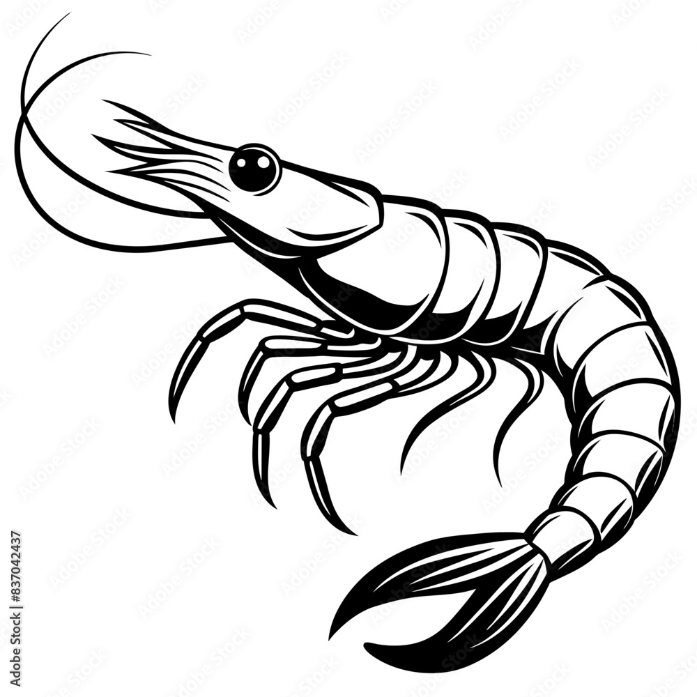 shrimp vector icon illustration shrimp vector icon illustration