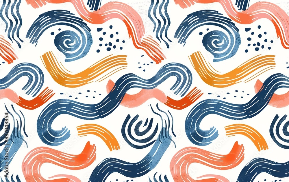 Seamless abstract geometric doodle pattern fashion 80-90s. Seamless abstract geometric doodle pattern fashion 80-90s.
