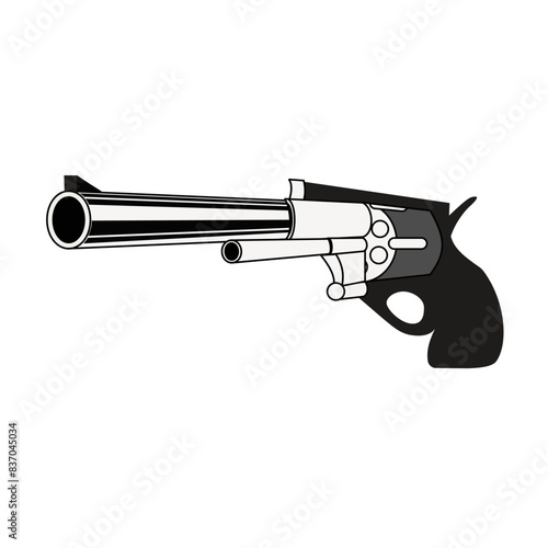 gun pistol, an old-style revolver
