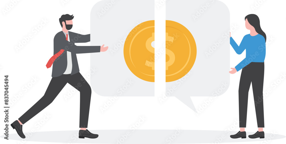 Partnership for business success, Fundraising and venture capital Business expansion or merger. Business partner connect Dollar coin jigsaw puzzle together
Partnership for business success, Fundraising and venture capital Business expansion or merger. Business partner connect Dollar coin jigsaw puzzle together
