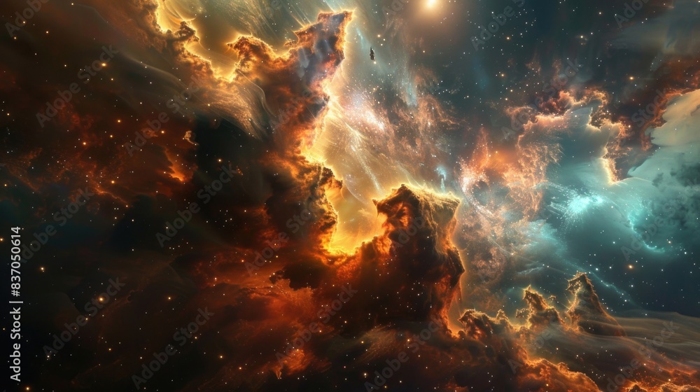 Fototapeta premium Cosmic Nebula Background