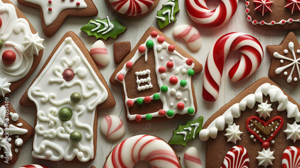 christmas gingerbread cookies on the table christmas gingerbread cookies on the table