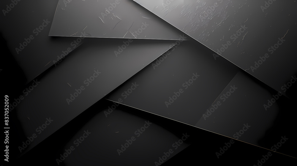Abstract dark overlapping geometric shapes with a matte finish and scattered light scratches, creating a textured and modern look. Abstract dark overlapping geometric shapes with a matte finish and scattered light scratches, creating a textured and modern look.
