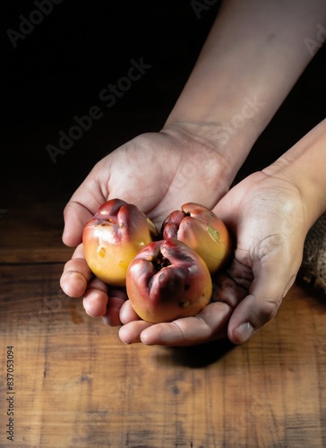 hands with handful of tambis photo