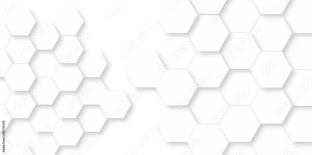 Vector pattern with hexagonal white and gray technology line paper background. Hexagonal 3d grid tile and mosaic structure mess cell. white and gray hexagon honeycomb geometric copy space.
Vector pattern with hexagonal white and gray technology line paper background. Hexagonal 3d grid tile and mosaic structure mess cell. white and gray hexagon honeycomb geometric copy space.