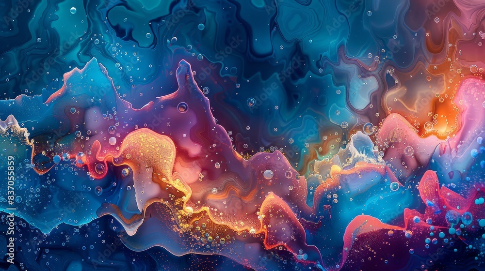 A dynamic abstract nature background inspired by the textures and colors of a coral reef. Bright blues, pinks. A dynamic abstract nature background inspired by the textures and colors of a coral reef. Bright blues, pinks.