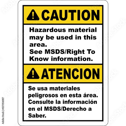 CAUTION CHEMICAL HAZARD SIGNS