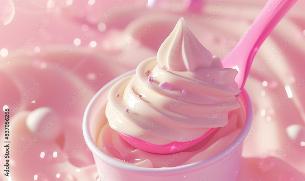 Ice cream in a bowl, vanilla flavor
Ice cream in a bowl, vanilla flavor