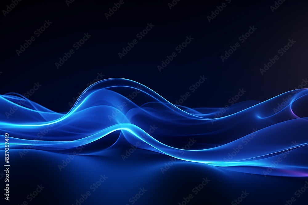 Digital technology blue rhythm wavy line abstract background Digital technology blue rhythm wavy line abstract background