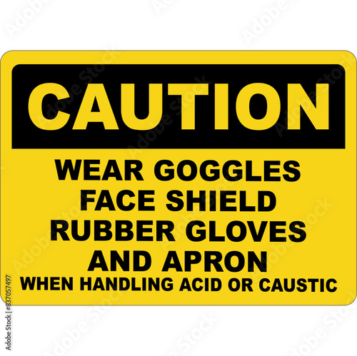 CAUTION CHEMICAL HAZARD SIGNS