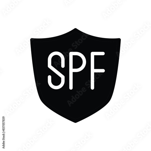 spf protection solid icon vector design good for website and mobile app