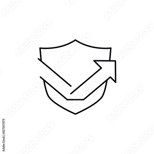 sun and shield symbol of sun protection icon vector design good for website and mobile app