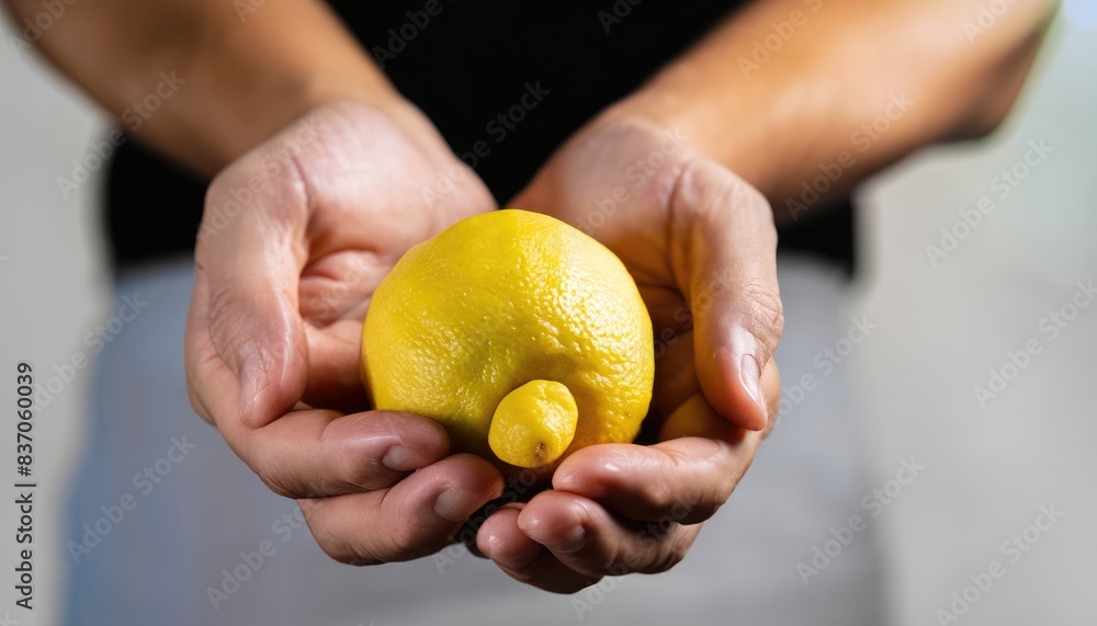 hands of a man holding a lemon hands of a man holding a lemon