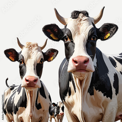 Cows Cartoon Design Which Is Very Healthy and good for livestock