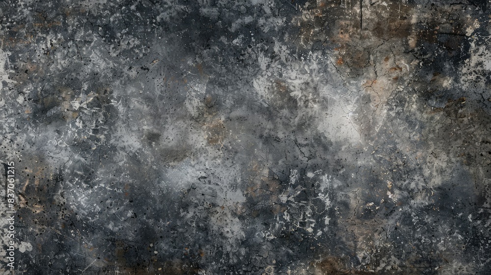 Empty dark gray background with rough, rustic textures and paint stains Empty dark gray background with rough, rustic textures and paint stains