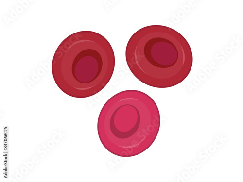 Red blood cells or Erythrocytes icon vector illustration. 