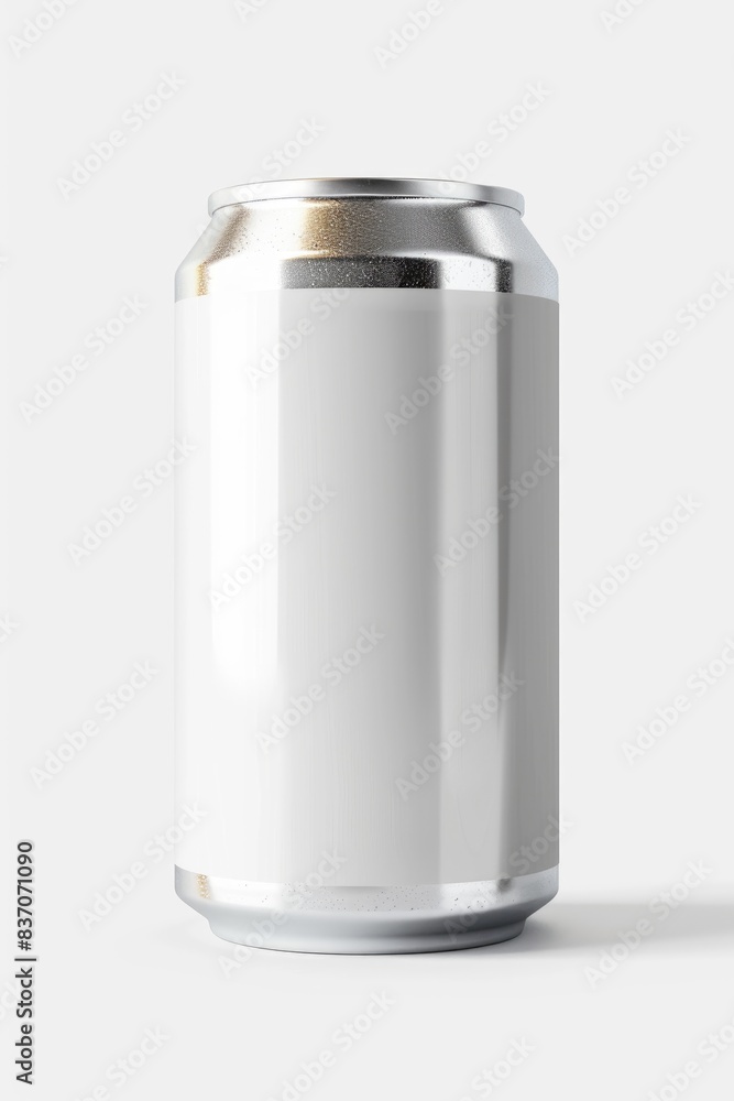 Blank Aluminum Soda Can on White Background for Brand Mockup Blank Aluminum Soda Can on White Background for Brand Mockup