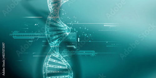 2d illustration of dna structure, abstract background
