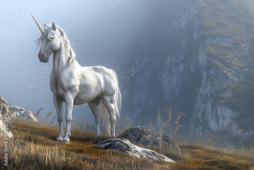 realistic unicorn fantasy world by generative ai