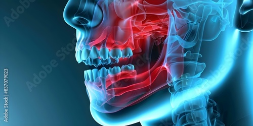 Treating TMJ disorders with bite plates TENS therapy arthroscopy and occlusal adjustments. Concept TMJ Disorders, Bite Plates, TENS Therapy, Arthroscopy, Occlusal Adjustments photo