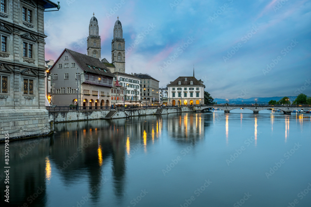 Fototapeta premium The city of Zurich, Switzerland,