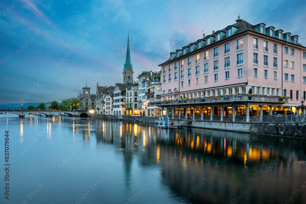 Fototapeta premium The city of Zurich, Switzerland,