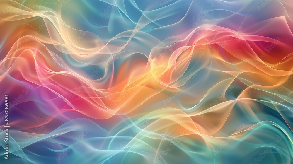 Abstract background image with flowing lines and wavy patterns in separated colors, creating a dynamic and vibrant visual effect Abstract background image with flowing lines and wavy patterns in separated colors, creating a dynamic and vibrant visual effect