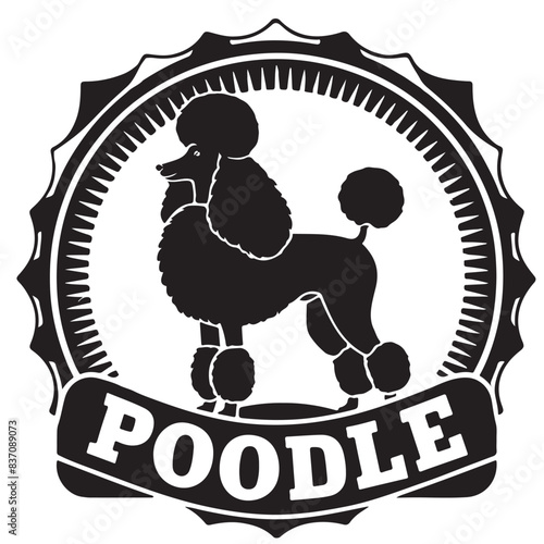 Poodle Dog Stamp Vector