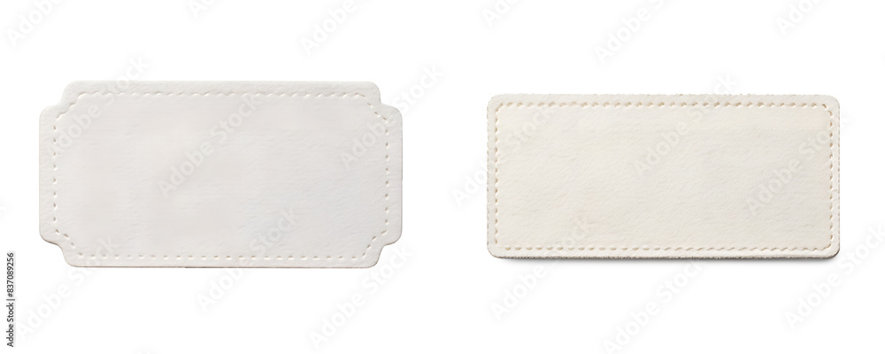 © PNG transparent - Empty rectangular label handcrafted white flat paper highly detailed isolated on transparent background PNG file