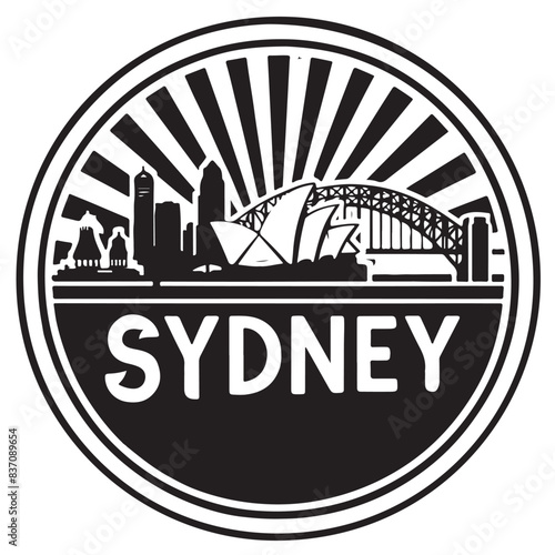 Sydney Australia Stamp Vector