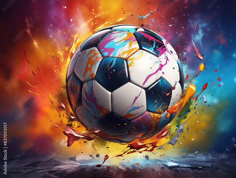 Fototapeta premium Gradient abstract football background