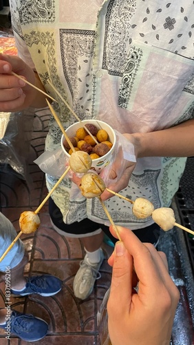 street food dumplings in thailand