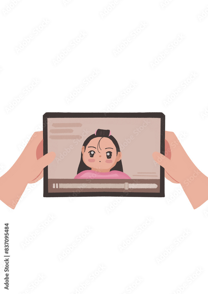 woman holding digital tablet woman holding digital tablet